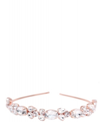 Rhinestone Headband HN810003 ROSEGOLD